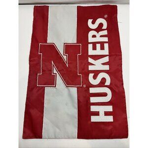 NCAA Team Sports Evergreen Nebraska Huskers EMBELLISH Garden Flag 12.5" x 18.5”